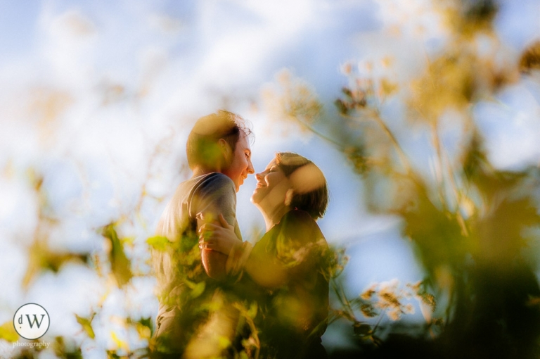 Couple touching noses