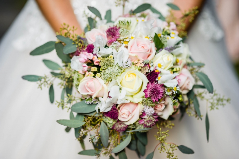 the brides flower bouquet