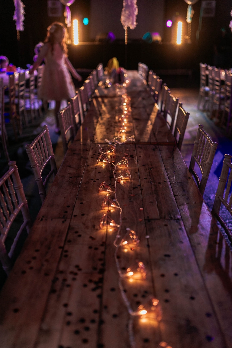 light decorations on a table at constellations