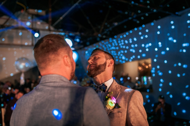 Luke smiles during the first dance
