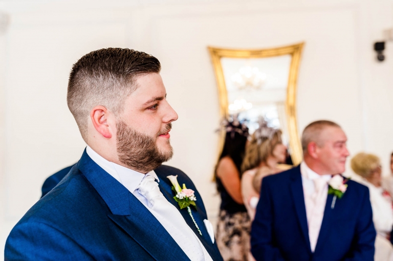 groom sees his bride for the first time