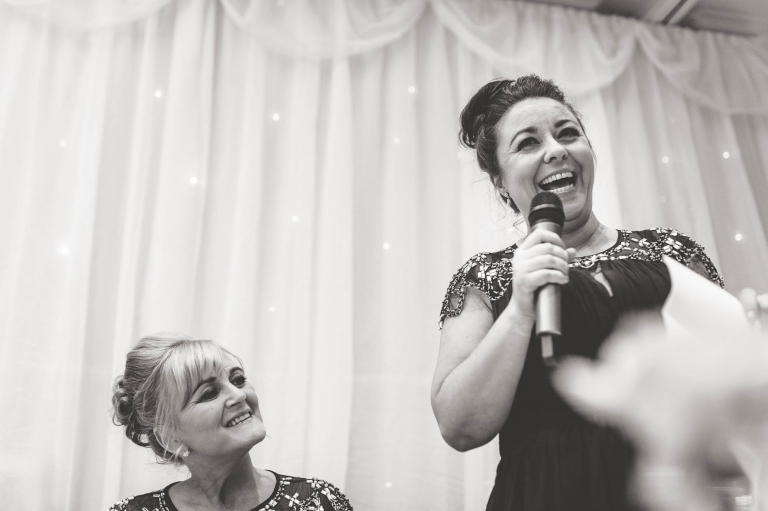 bridesmaid gives speech
