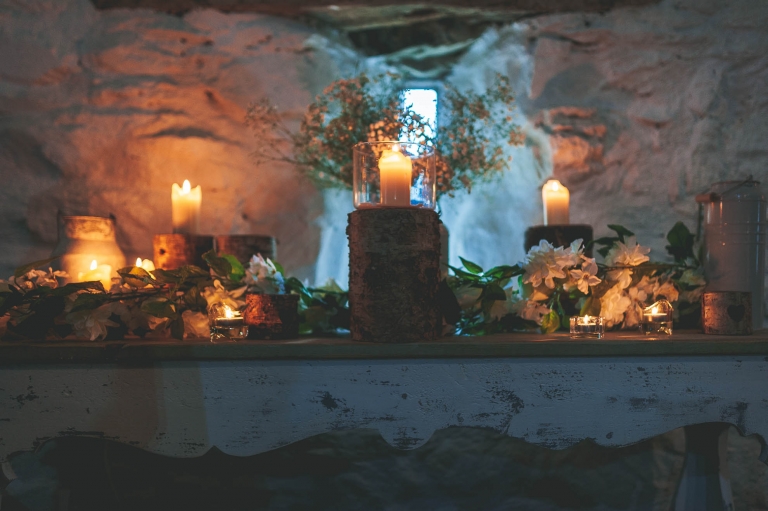 candles on altar