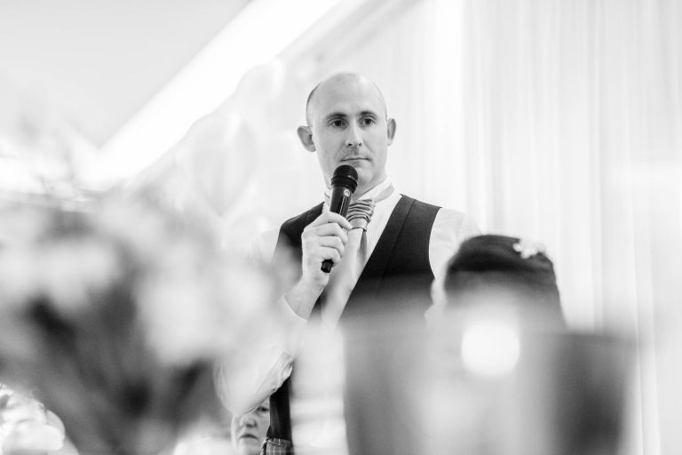 Groom gives his speech